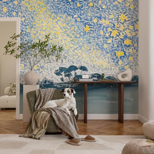 Murales de pared autoadhesivos de 152x104 cm con estampados de estrellas 3