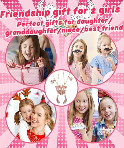 Image of CartHome 2Pcs Best Friend Necklace, Friendship Necklace for Girls Matching Necklace, Express Sisterhood and Friendship for Best Friends, Birthday Anniversary Friendship Celebration