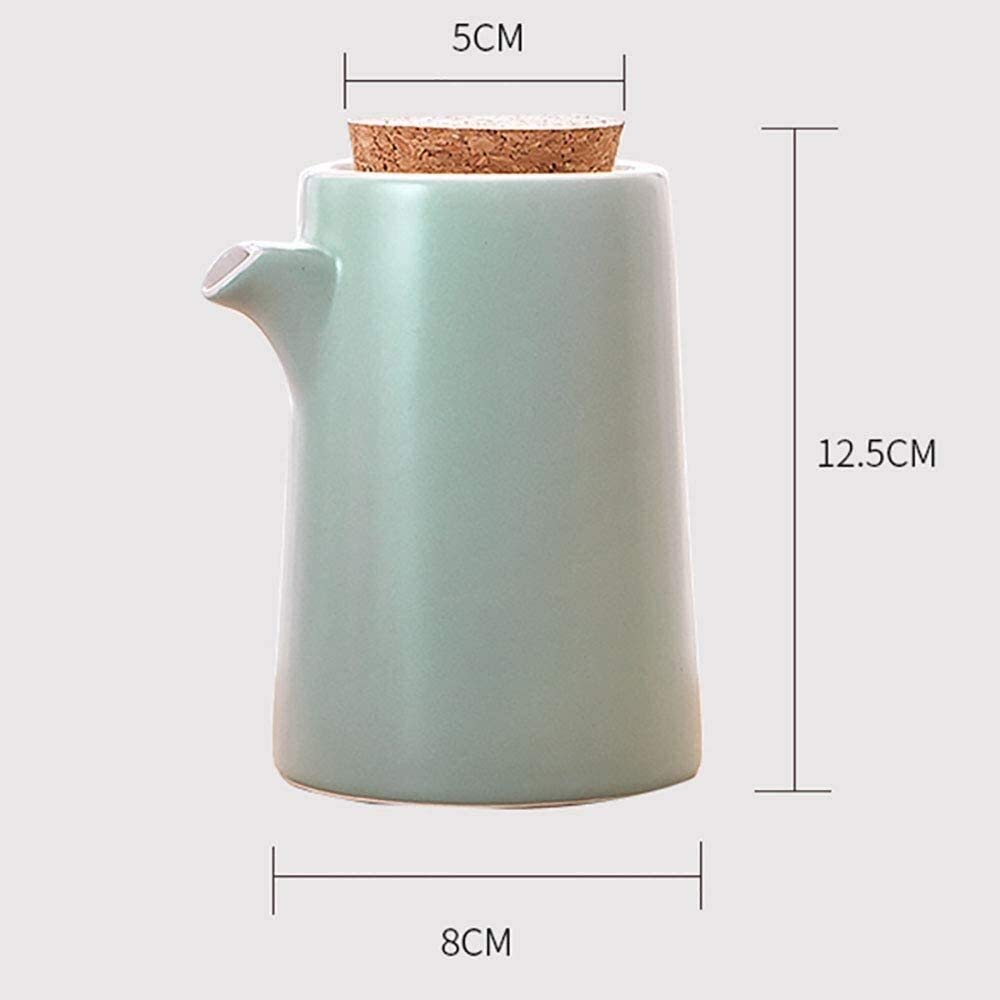 Botella dispensadora de aceite de oliva a prueba de fugas para mesa de cerámica para salsa de soja o vinagre, vinagre, botella de aceite y vinagre de cocina