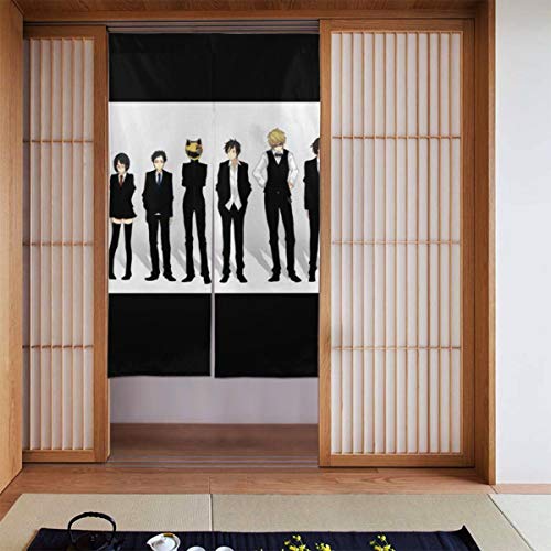 Hkdfjg Anime Du-rar-ara Door Curtains Blackout Protection Privacy Dust-Proof Door Curtain Blind for French Door Panel Doorways or Windows Wall Mount Multifunction Door Curtain