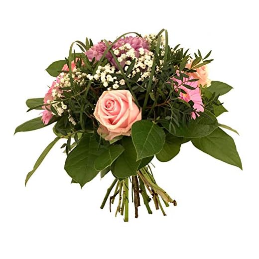 Blumenstrauß Herzensmensch – Frischer Blumenstrauß für Deinen Liebsten mit Rosen, Astern und Schleierkraut – Ideal für Geburtstagsüberraschung, Valentinstag oder besondere Anlässe – Blumenversand