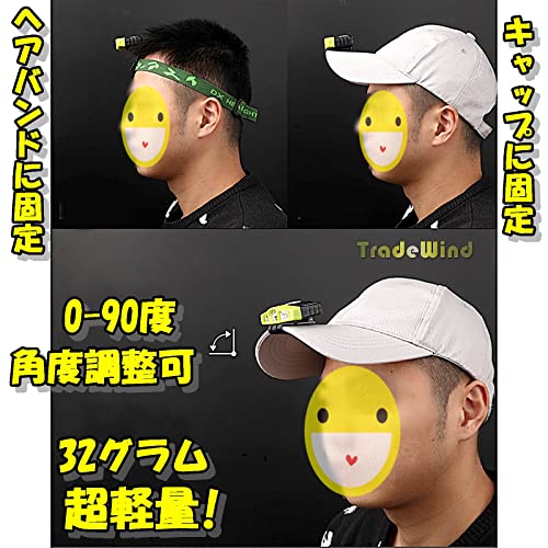 TradeWind キャップライト 帽子ライトクリップ モーションセ
