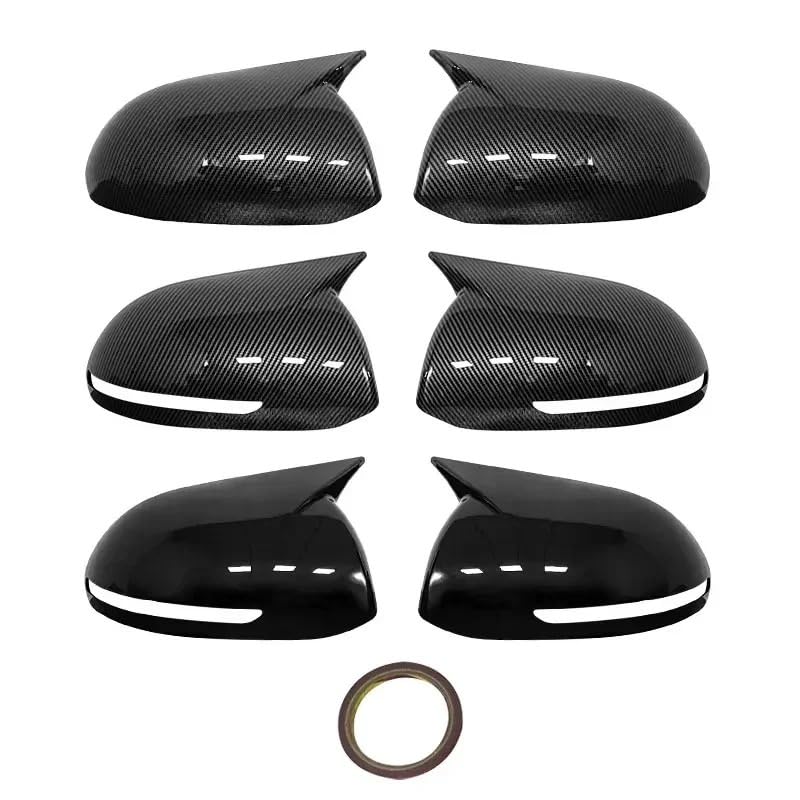 Coque de rétroviseur latéral Kia Pegas 2011 2012 2015 look carbone noir