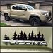 Byzee Pine Trees Decal for Tacoma Doors | Vinyl Tree Forest Sticker Set for Truck Emblems | Vehicle Body Nature Graphics for Overlanding or Camper Van | Badge Overlays Fit 3nd Gen Taco (12.75 inch)