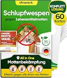 anwerk® Schlupfwespen gegen Lebensmittelmotten - 60 Karten (15 Karten à 4 Lieferungen) - Effektiv Lebensmittel Motten bekämpfen - Alternative zur Mottenfalle, Mottenspray, Pheromonfalle