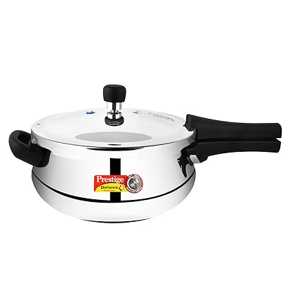 Prestige Deluxe Plus Aluminium Outer Lid Mini Pressure Handi, 5 Litre, Silver