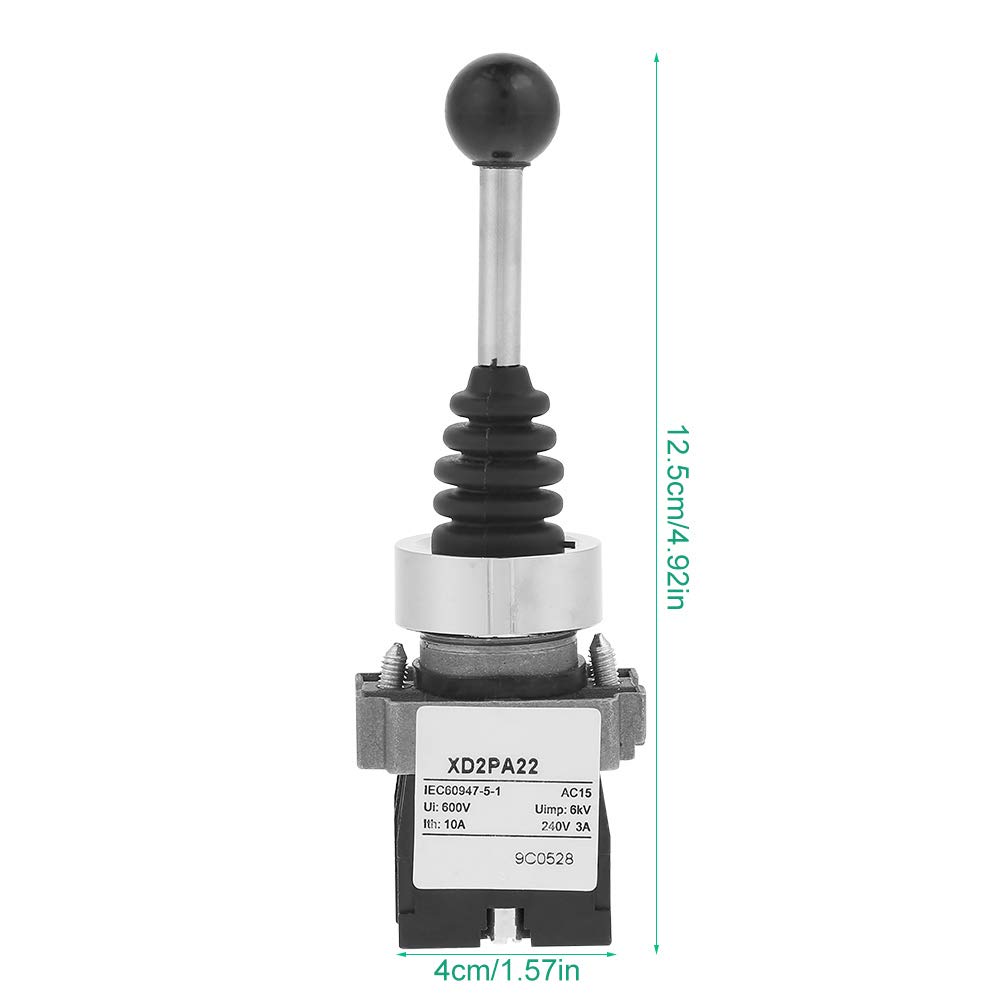Przełącznik joystick, 1 sztuka, Xd2pa2cr 2no 2-pozycyjne resetowanie sprężyny Momentan Joy Stick Joystick, zamiennik przełącznika przemysłowego