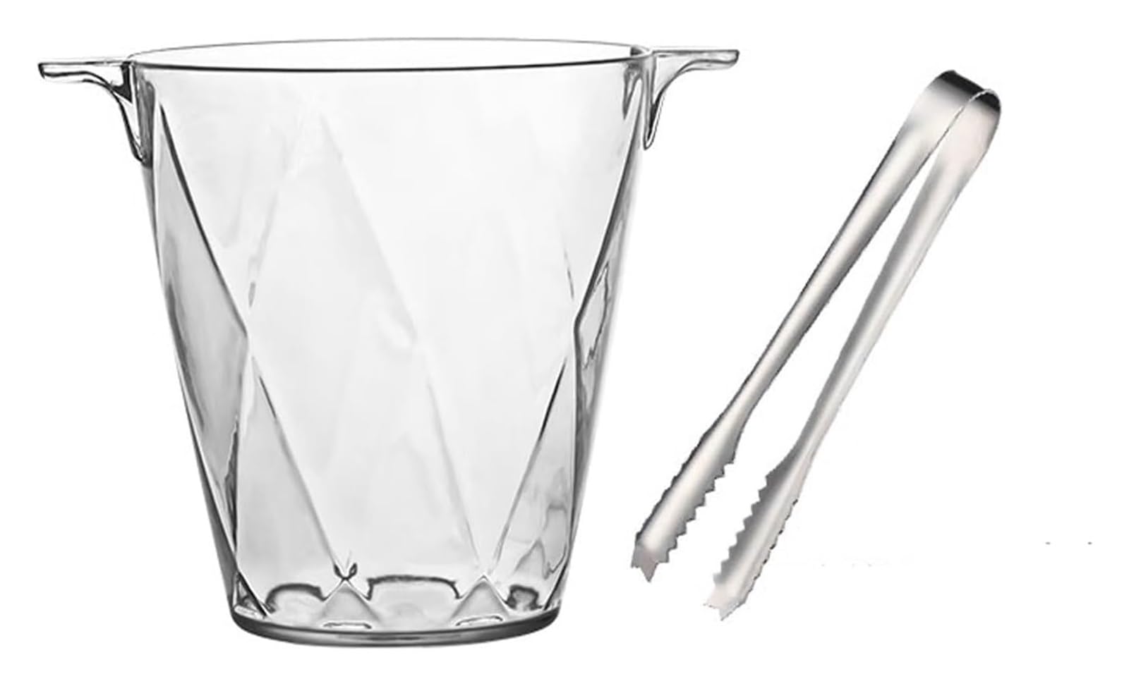Cubos de hielo, cubos de hielo for fiestas, cubos de hielo, cubos de hielo, cubo de hielo de acrílico transparente de 1,5 litros for 1 botella de vino o champán, cubo de hielo con pinzas for hielo, cu