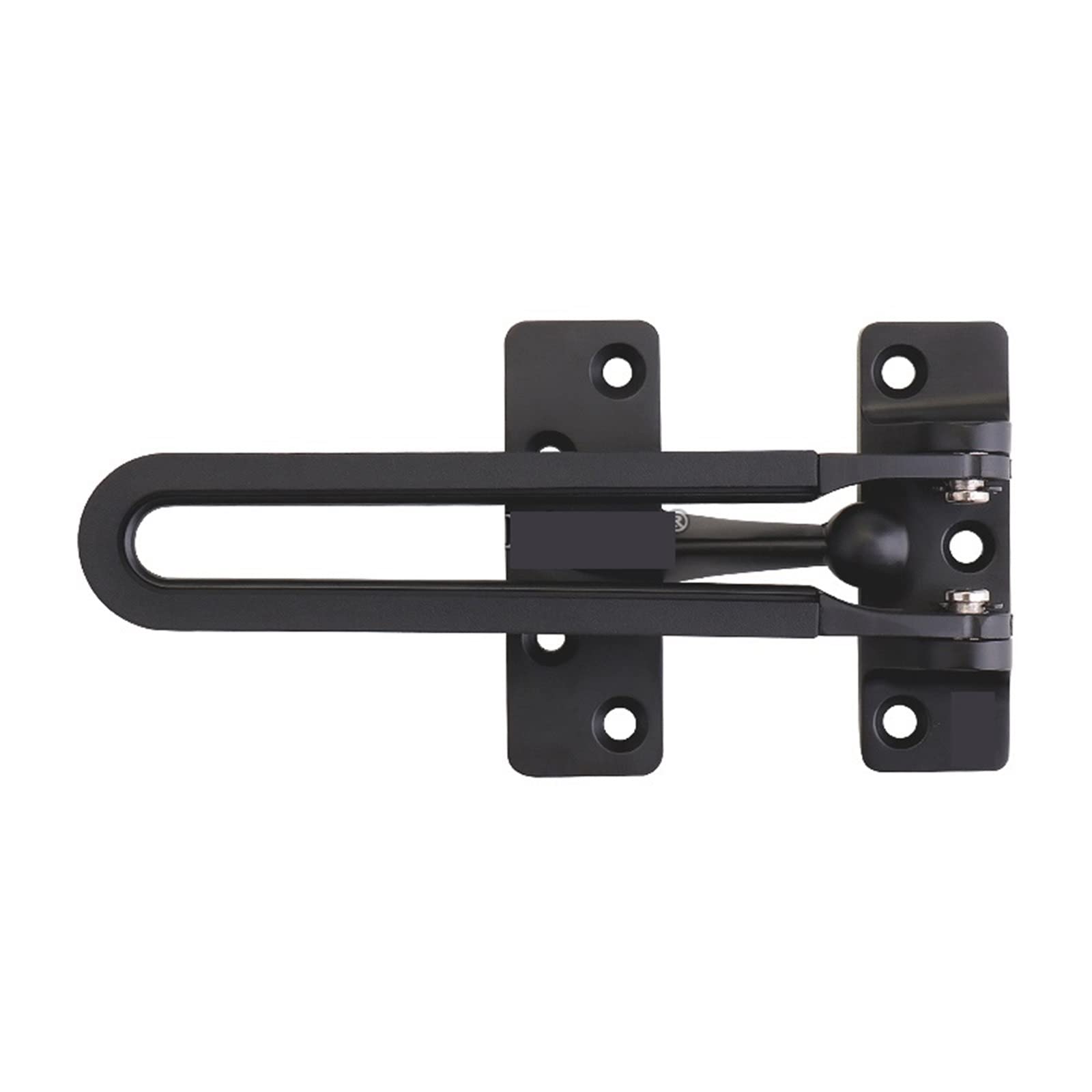 Nvsfzgiyg Nero 1Pcs Solid Zinc Alloy Anti-Theft Door Clasp Home Hotel Chain Lock Rubber Mute Security Guard Latch(Nero)