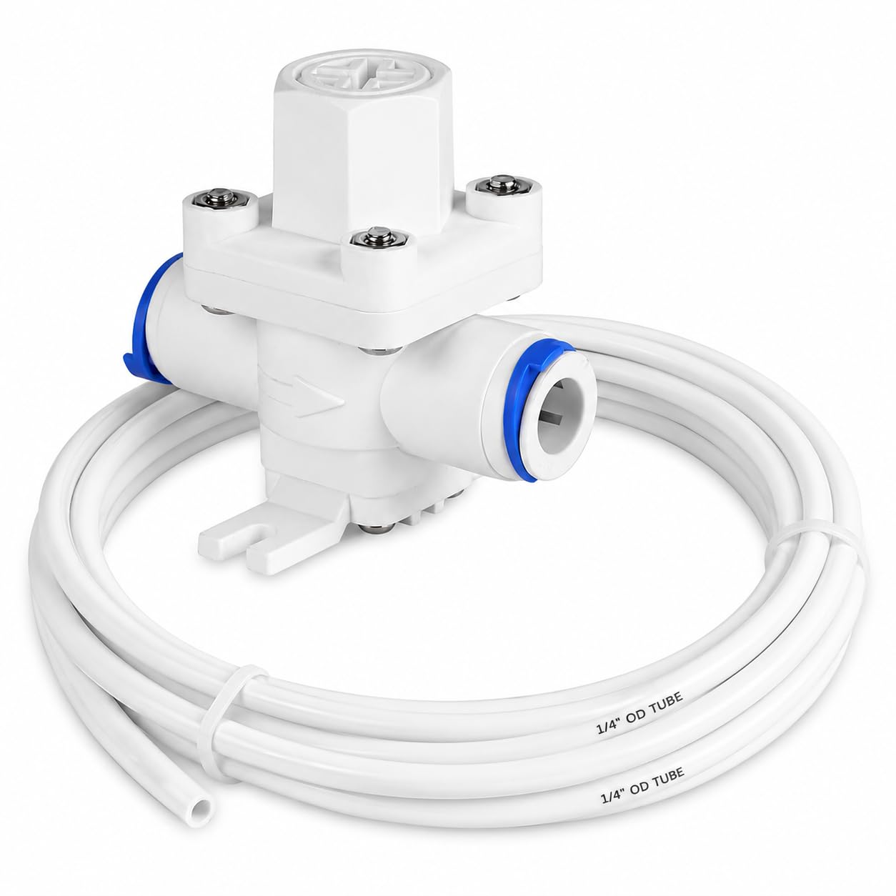AQUALIQUID RO Prv Ro Water Pressure Reducing Valve + 2 Meter 1/4 inch Tube | 1/4" (6.35mm) Push-Fit Size with 2 Meter Tube, RO Compatible • Reliable Water Flow • Easy Maintenance