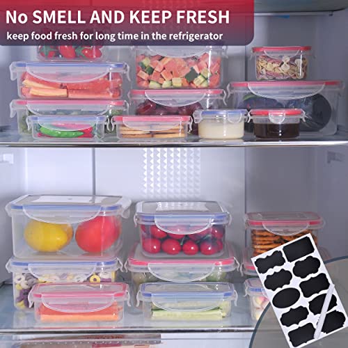 Adanzst 40-Piece Reusable Food Storage Containers With Lids Airtight, 100% Leakproof Plastic Meal Prep Storage Food Grade Kitchen Organizer, Stackable Freezer Containers, Microwave & Dishwasher Safe #TOP3