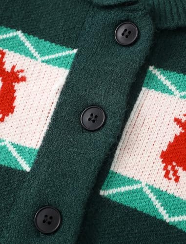 Kids Boys Girls Christmas Cardigans Ugly Xmas Sweaters Reindeer Snowflake Shawl Collar Knitted Cardigan Sweater4