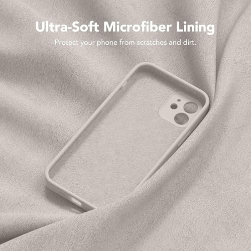 Image of DIZORO Liquid Silicone Case Compatible with iPhone 11 6.1 inch(2019), Gel Rubber Full Body Protection Cover Case Drop Protection Case (Stone Grey)