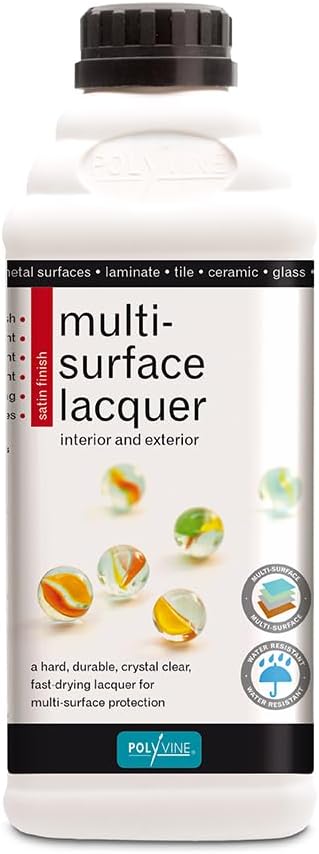 Polyvine Crystal Clear Lacquer Satin Finish Quart