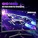 Amzfast Gaming Monitor 32 Zoll Curved – 180Hz, 2K QHD 2560x1440,1ms MPRT, DCI-P3 93%,sRGB 125%, Fast VA 1500R, Adaptive Sync, VESA 100x100mm, HDMI 2.0×2 & DP 1.4×2, AMZG32C1Q