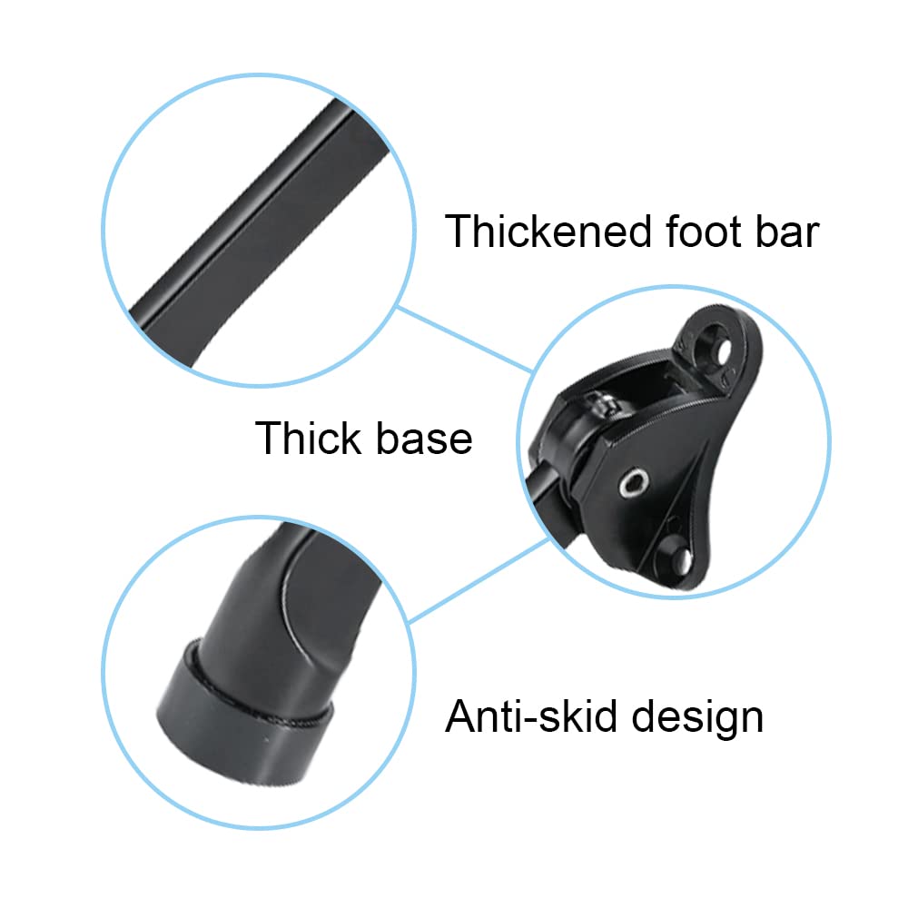 Screw Door Stop Zinc Alloy Kick Down Door Stop Heavy Metal Hands Free Door Stopper with Rubber Feet for Garage Gate Office Home - Image 3