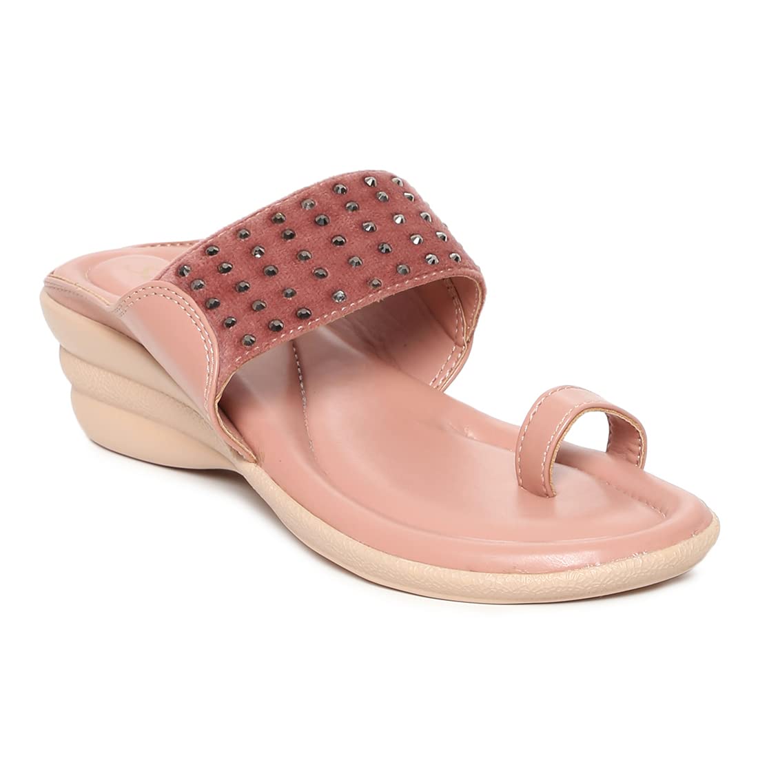 PARAGON K6012L Womens Pink Fashion Slippers | Comfortable Everyday Wedges with Cushioned Footbed, Anti-Skid Soles and Stylish Design | Perfect for Everyday Use (B0BR5GRJQM) Amazon Price History, Amazon Price Tracker