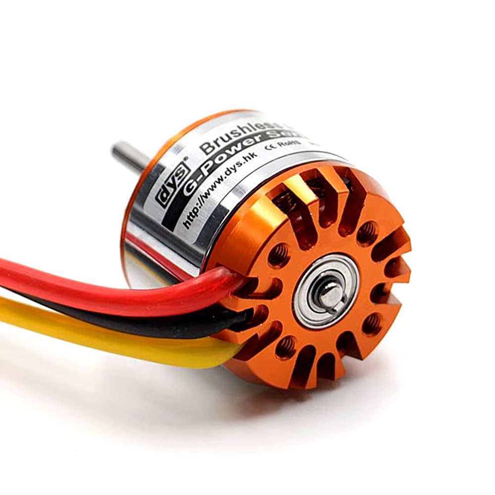 DYS D2830 2830 750KV 850KV 1000KV 1300KV 2-4S Lipo Brushless Motor 3.175mm Shaft 52g Gold and Silver for RC FPV Racing Drones (1PC D2830 850KV)