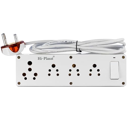 Electric Heavy Duty Extension Board for Heavy appliances with 1-16a Socket & 3-6a sockets,with Indicator and Heavy Duty 2.5Sqmm Wire for Load Upto 3500w (2m)