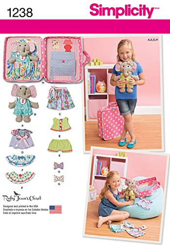 Simplicity 1238 Ellie the Stuffed Elephant with Clothes and 