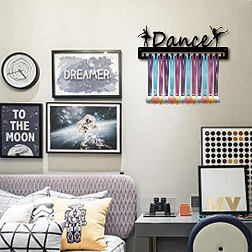 CREATCABIN Medal Holder Dance Dancer Medals Hanger Display Stand Wall Rack Mount Hanger Decor Black Sturdy Holders for Runners Home Badge Storage Medalist Hanging Over 15 — view 6