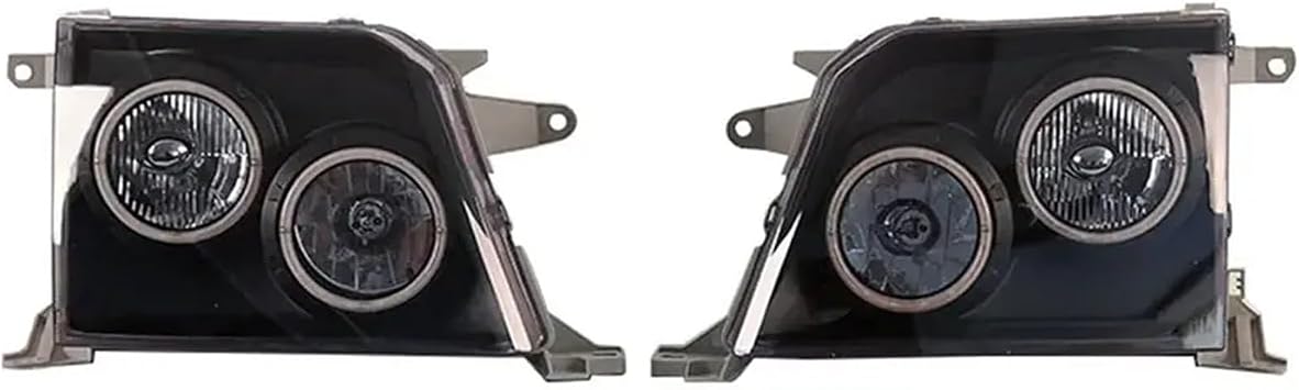 Pair Car Headlights Turn Signal Compatible With Toyota LAND CRUISER PRADO LC90 FJ90 RZJ90 VZJ95 KZJ95 1998 1999 2000 2001 LED ApertureBlack