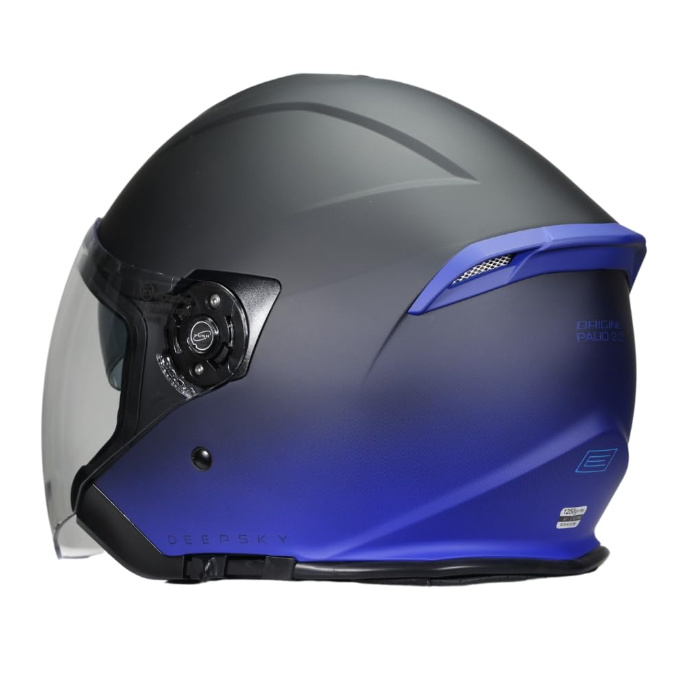 ORIGINE Casco Jet de Moto Abierto 3/4 con Doble Visera Apto para Scooters Homologado ECE2206