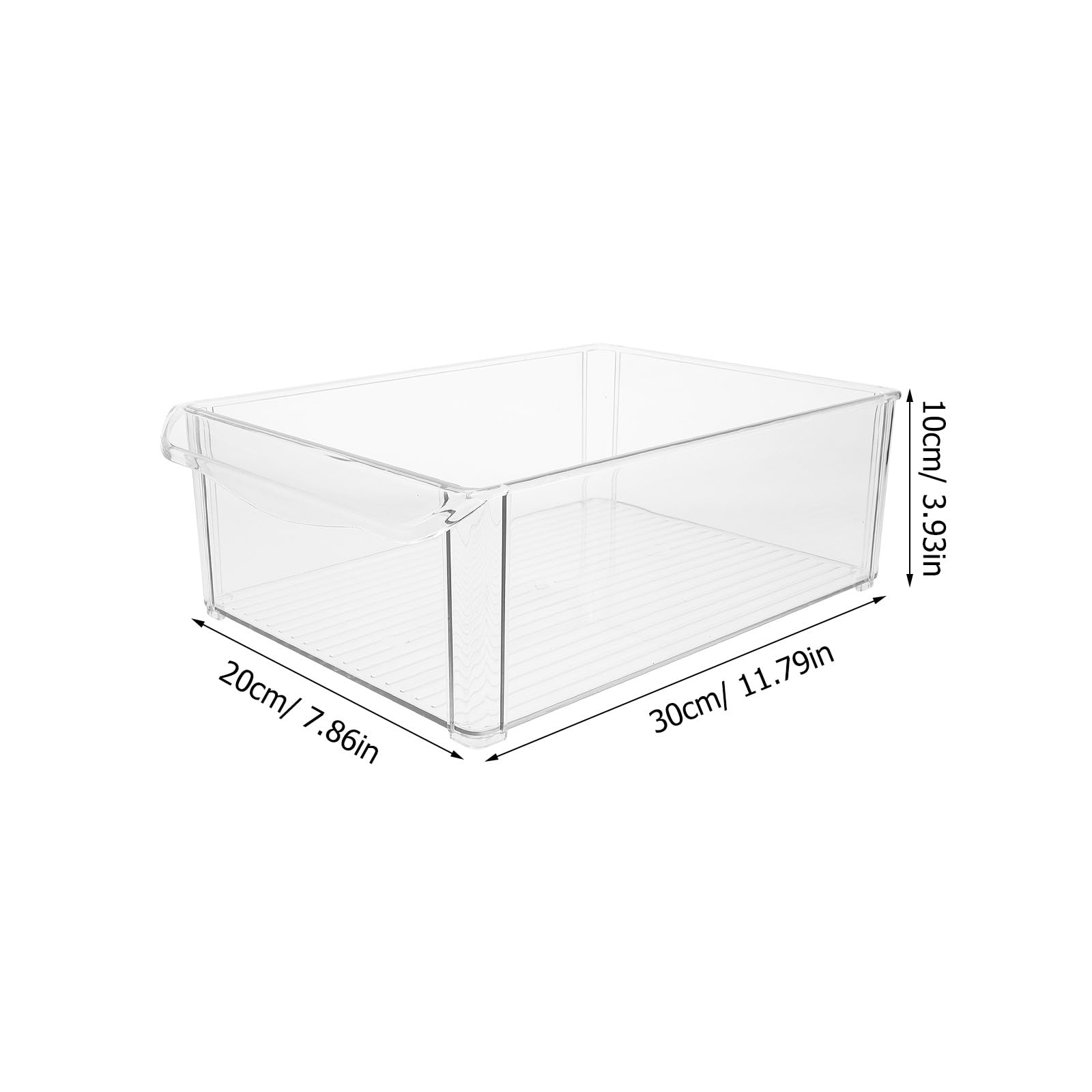 Caja Contenedora Apilable de Plástico Blanco para Refrigerador | Apta para Marisco y Frutas, Uso en Congelador y Cocina, Diseño Resistente al Desgaste y Orden Interior