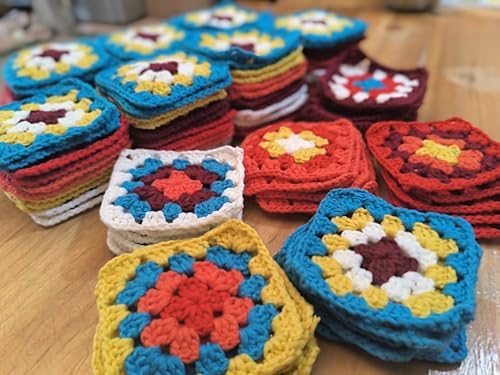 Crochet Granny Square Doily Appliques...