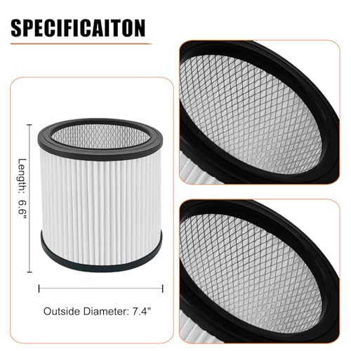 Image of 08 2566B Repalcement Filter Cartridge for Stanley 5-18 Gallon Wet /Dry Vacuums, Compatible with SL18115 /SL18115P /SL18116 / SL18116P /SL18191P /SL18199P /SL18117 Wet /Dry Vacuum-1 Pack