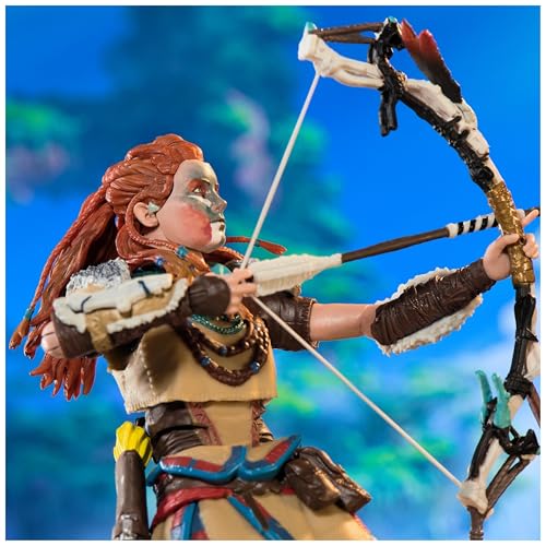Image of PlayStation Horizon Forbidden West, Deluxe 6 inch Aloy Action Figure with 15 Accessories, The Shapes Collection, for PS5 Fans & Collectors Ages 17+