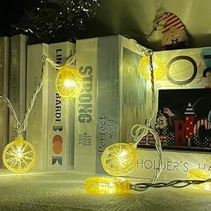 8.5FT LED Lemon String Lights, Plug in Summer Fairy Lights with 10 Lemon Slicer Lights, Novelty Decorative String Lights for Indoor & Outdoor, Bedroom Garden Patio Party Wedding Dรฉcor 85FT LED Lemon String Lights Plug in Summer Fairy Lights with 10 Lemon Slicer Lights Novelty Decorative String Lights for Indoor Outdoor Bedroom Garden Patio Party Wedding Decor