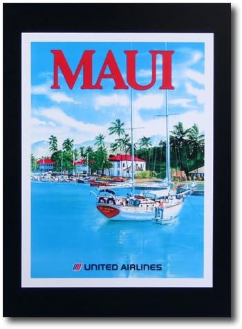 Amazon Co Jp ハワイアンポスター エアラインシリーズ A 48 ユナイテッドエアライン航空 Maui サイズ 29 21 5cm ホーム キッチン
