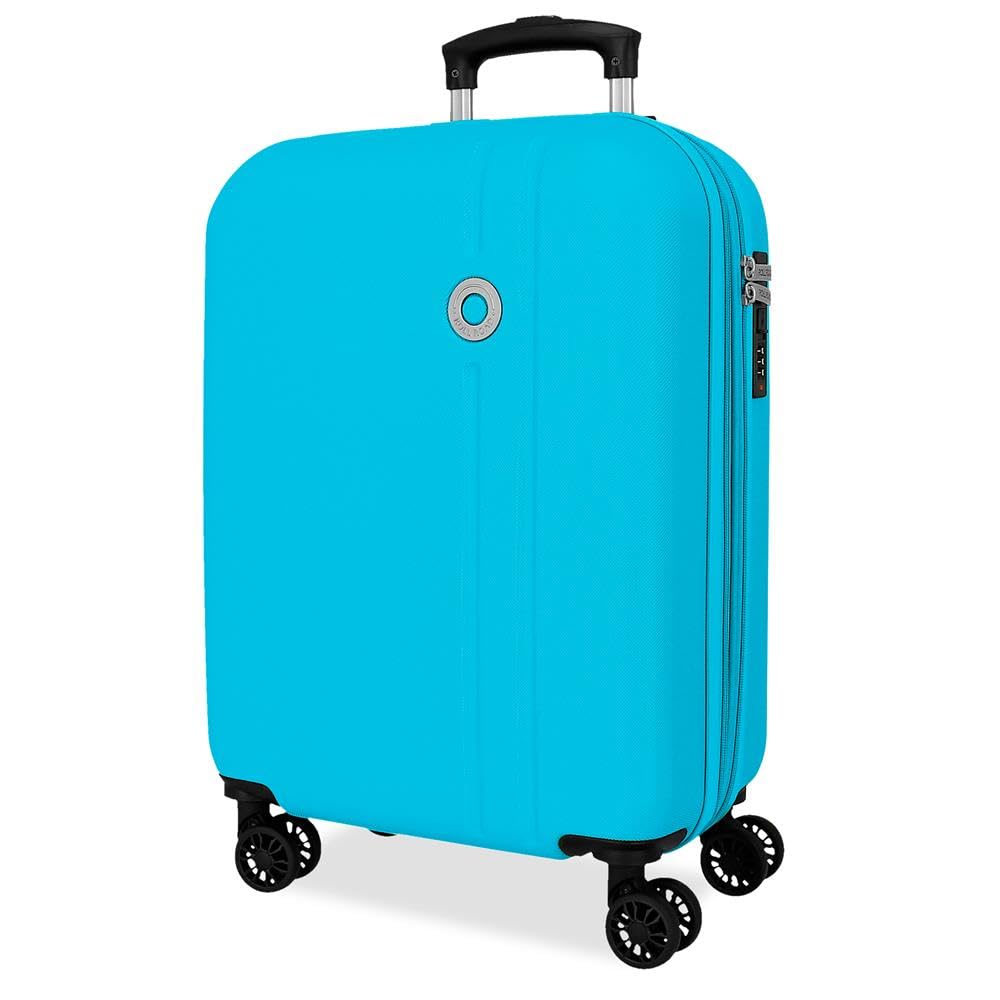 Roll Road Menorca Maleta de Cabina Turquesa Verde 38x55x20 cm Rígida ABS Cierre de combinación Integrado 35L 2,6kg 4 Ruedas Dobles Extensible Equipaje de Mano