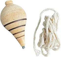 Kit 2 Pião De Madeira Artesanal Brinquedo Antigo + Fieira