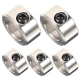 Veemoon Collares de Tope para Impresora 3d Acero Inoxidable 5 Piezas Serie 6 Orificio Interno 8mm Anillo de Bloqueo y Sujeción de Eje para Accesorios Industriales