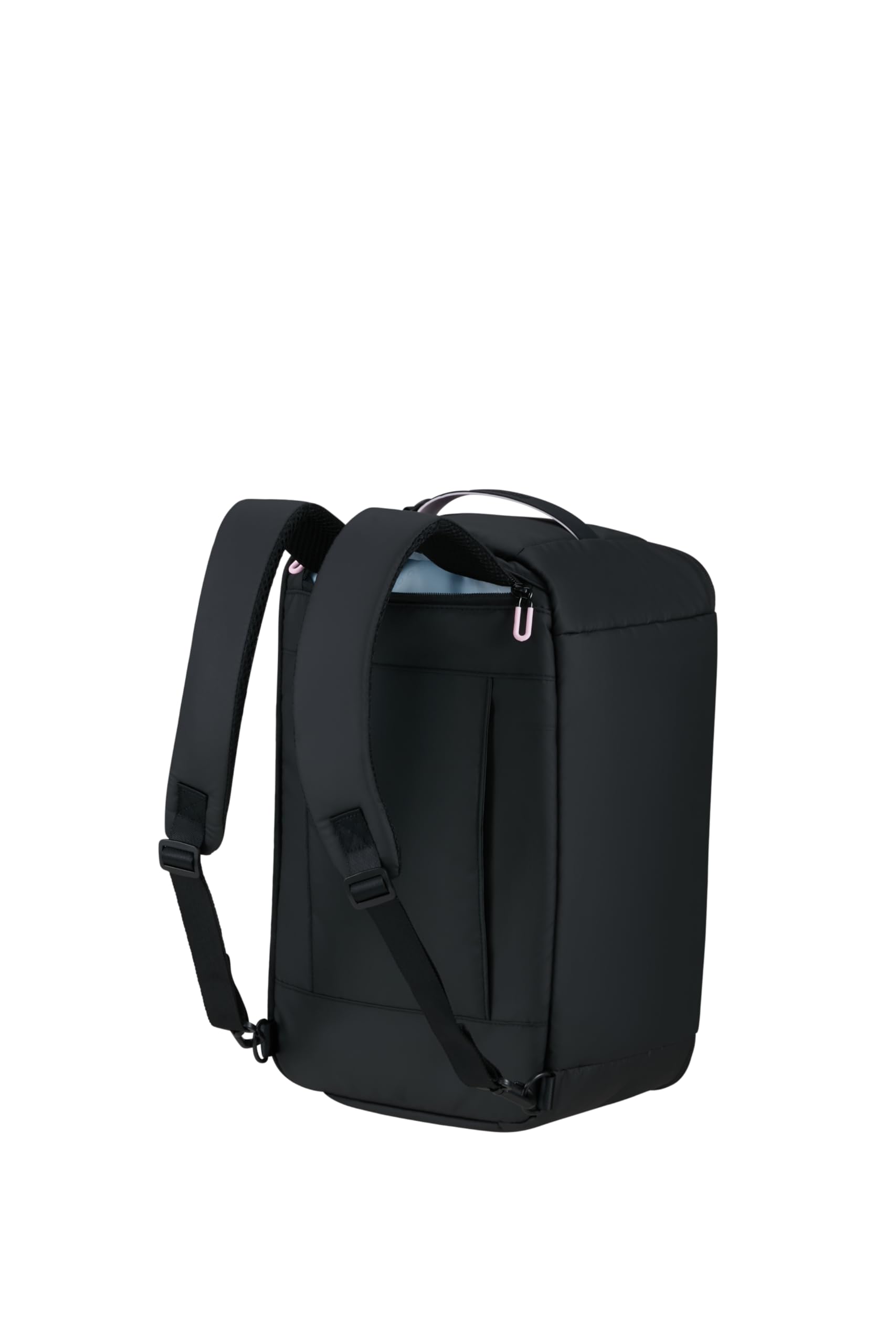 American Tourister Puffypop - Bagaglio a Mano da Sottosedile Donna (40 x 25 x 20 cm, 21 L, 0.70 kg) - Borsa da Cabina Versatile 3-Way, Zaino Aereo con Scomparto Laptop 14" - Nero