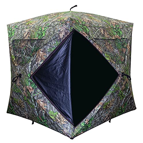 Ameristep Element Hub-Style Durable Noise-Free Hunting Ground Blind With Shoot-Through Mesh Windows & Gun Ports | 3 Hunters Concealment | Mossy Oak Break Up Country Camo | Easy Setup & Takedown #TOP3