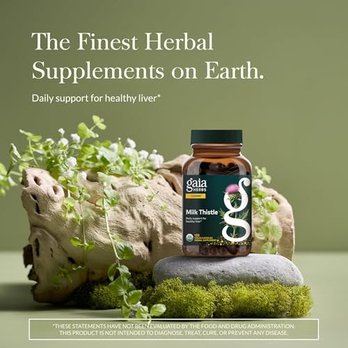 image for Gaia Herbs Milk Thistle - Liver Supplement & Cleanse Support for Helpi