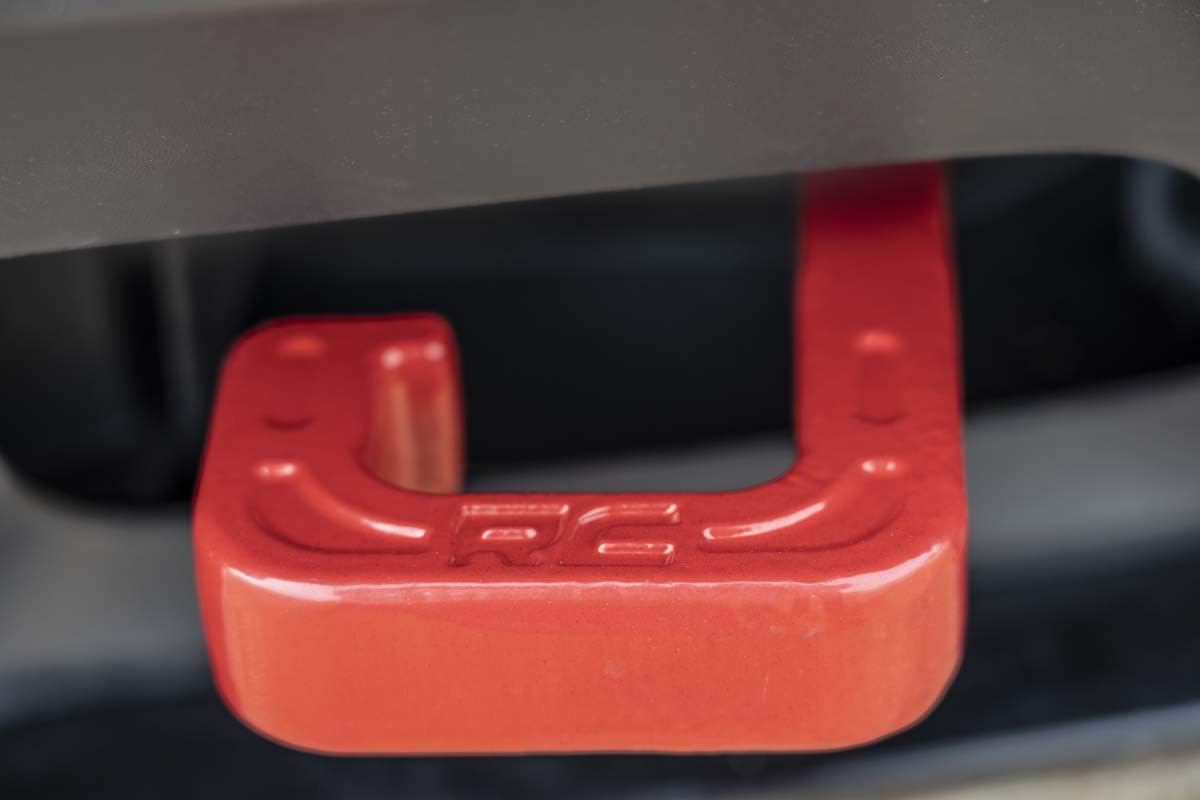 Uр Tо 50% оƒƒ Rough Country Forged Red Tow Hooks for 2015-2019 Grand Cherokee WK2 - RS133