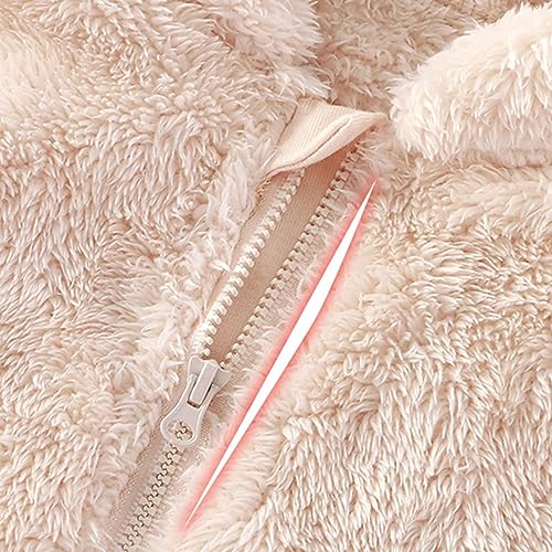 2 Piece Toddler Boys Girls' Winter Fleece Tracksuit Set Warm Fleece Matching Pants Set Tops+Pants3