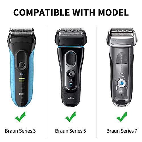 Case for Braun Series 3/ Series 5, 3040s, 3010S, 5018s, 5140s Electric Razor Shaver, Hard Travel Case Protective Cover Storage Bag (White interior)