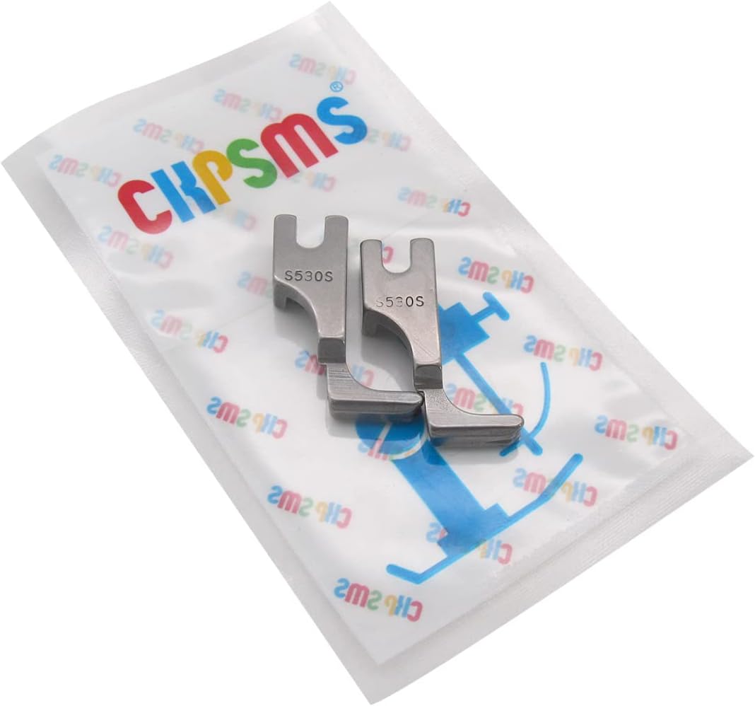 CKPSMS Brand -#S530S 2 PCS Velvet Presser Foot with Short Toe Compatible with HIGH Shank Sewing Machine