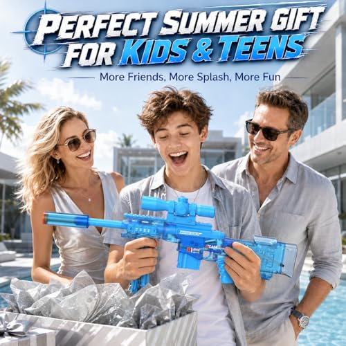 Electric Water Gun with 33FT Range, Automatic Water Gun for Adults(Blue) by NEXTJOY - Image 5