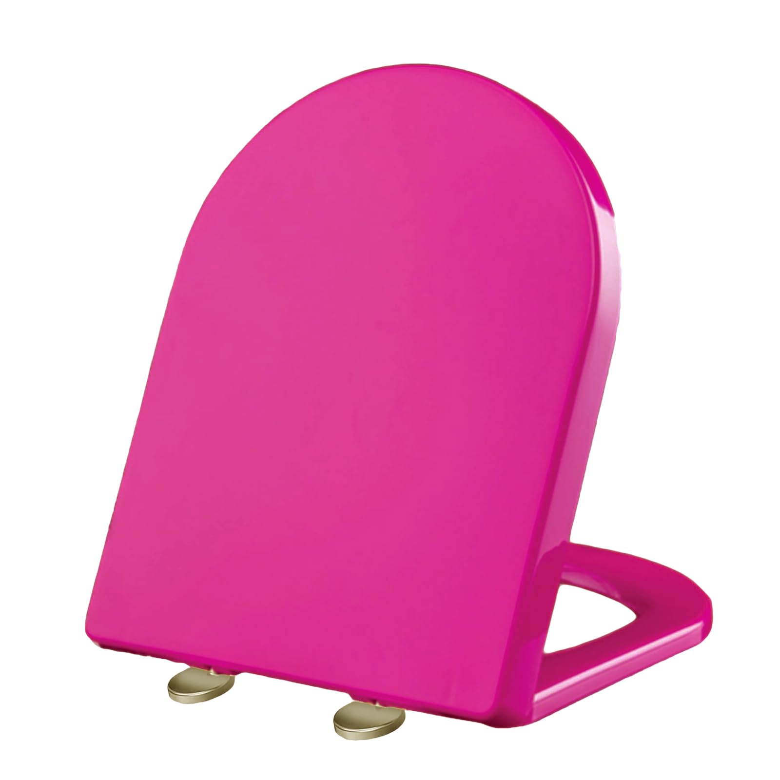 Soft Close Toilet seat d-Shaped red with modifiable Quick Release Hinges - Easy Install, Shaped, Close, Soft, seat, Quick, Adjustable, Toilet, red, Lightweight, Durable