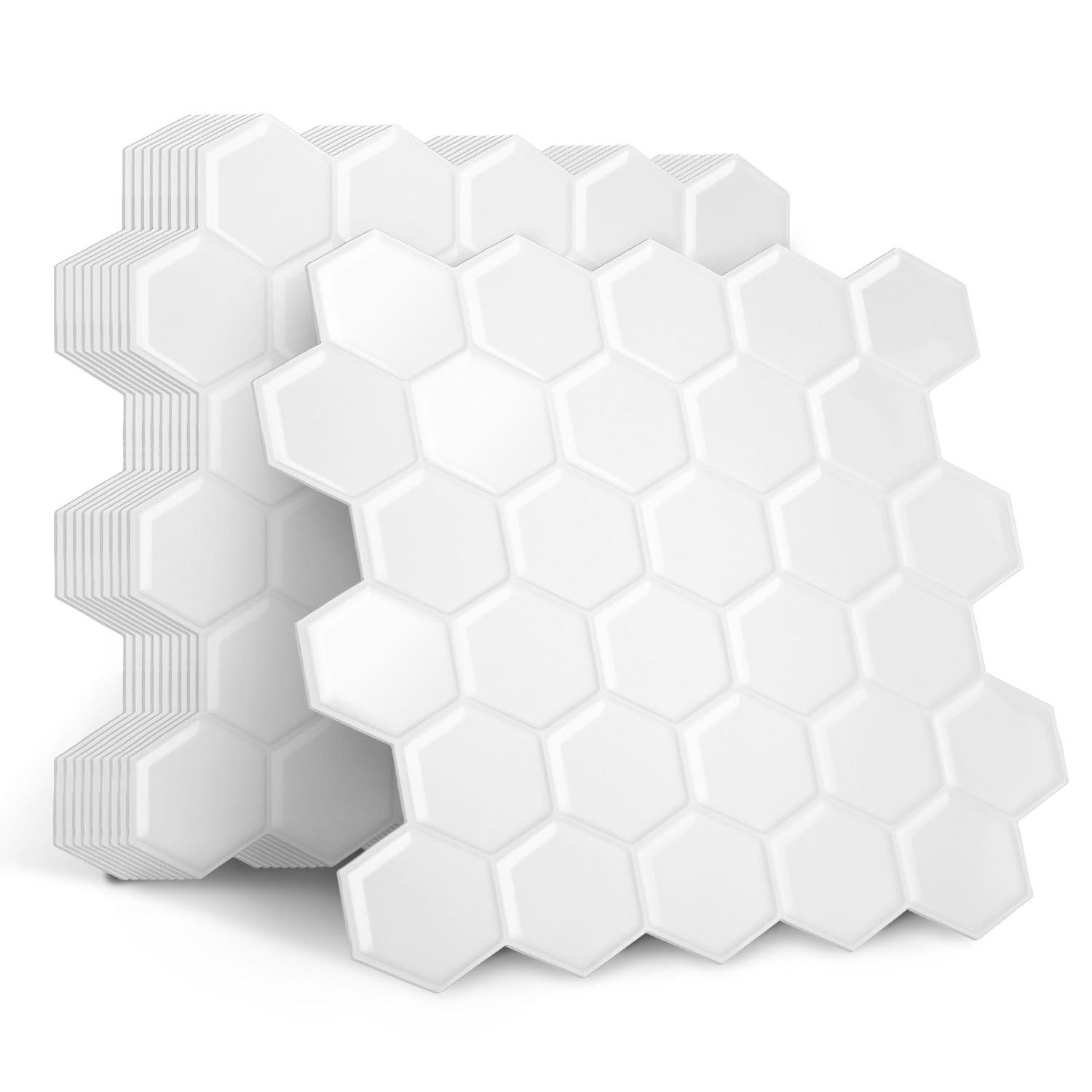 Adhesivo para azulejos (30 x 30 cm, hexágono, 0,78 m²), color blanco
