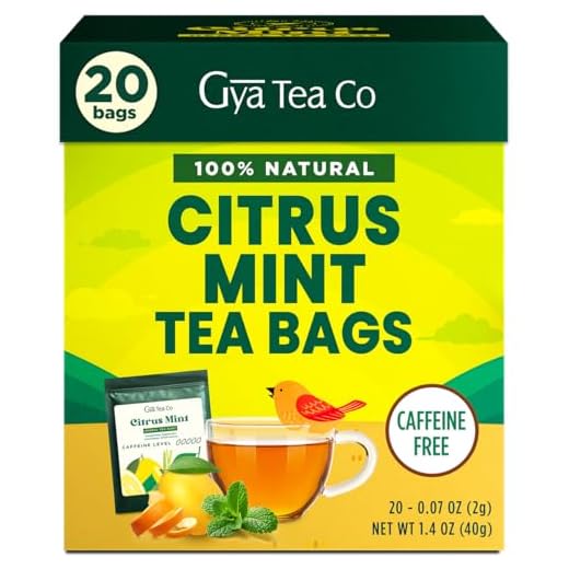 Citrus Mint Tea Bags 20 Count - 100% Natural Caffeine Free Herbal Tea