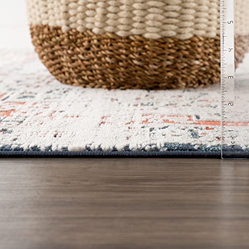 Bloom Rugs Traditional Blue Terracotta Area Rug - Vintage Boho 10 Ft Runner Rug For Entryways And Hallways (2'4" X 10') #TOP4