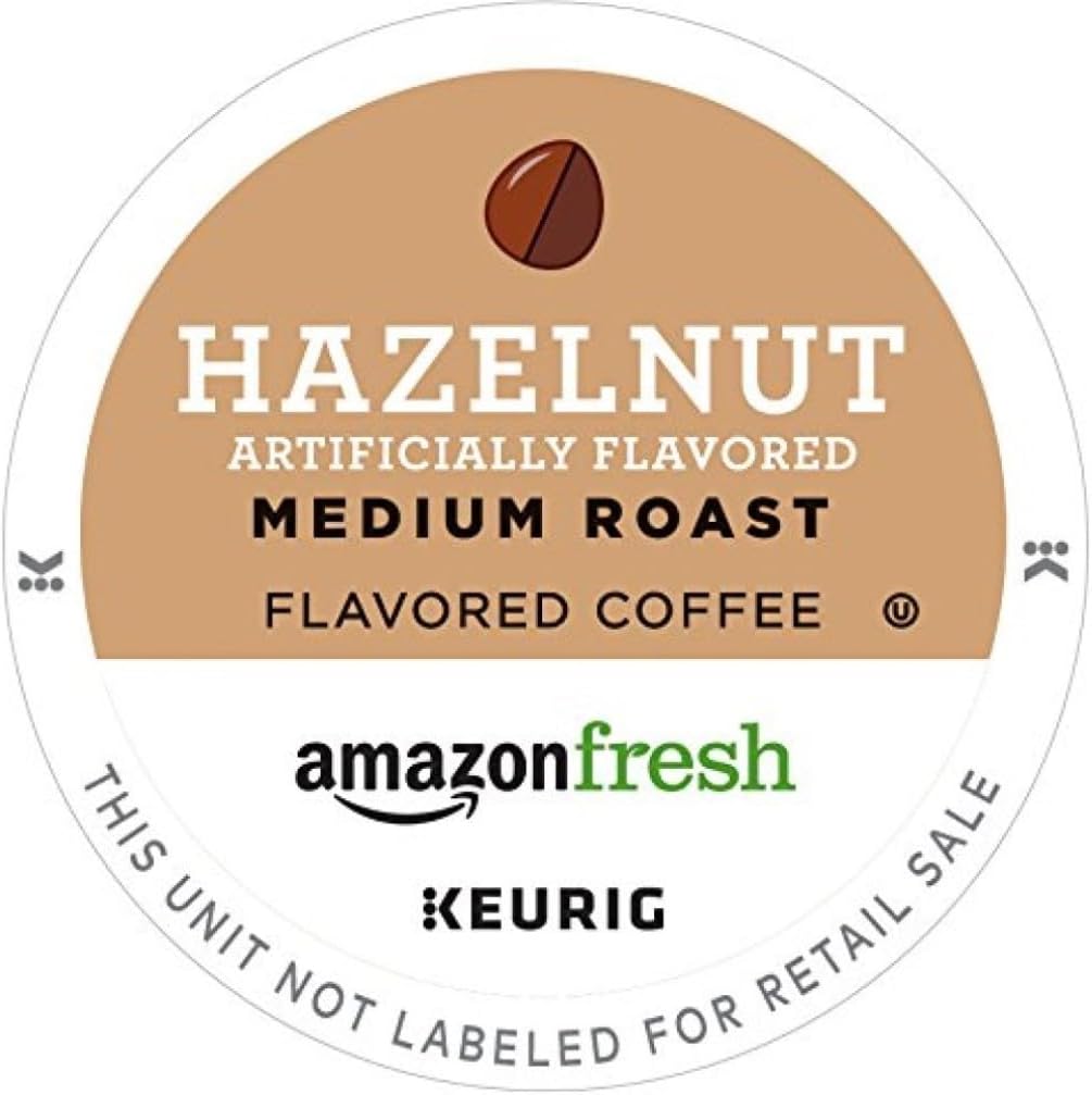 AmazonFresh 80 Ct. K-Cups, Hazelnut Flavored Medium Roast, Keurig K-Cup Brewer Compatible