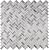 MSI AMZ-MD-00015 MSI Bergamo Herringbone Polished Marble Kitchen Backsplash, Bathroom, Floor, Accent, Shower Wall, Mesh-Mounted Mosaic Tile, (9.4 sq. ft x 12in, Gray, 9 Square Feet